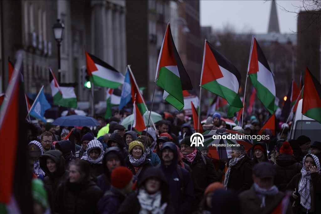 Dublin'de Filistin'e destek eylemi düzenlendi