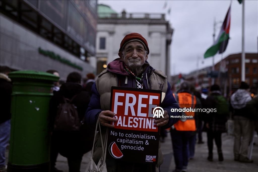 Dublin'de Filistin'e destek eylemi düzenlendi