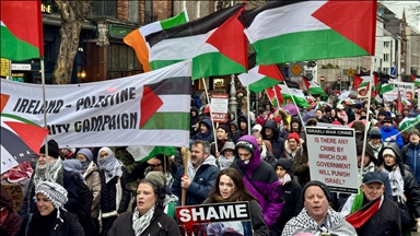 Dublin'de Filistin'e destek eylemi düzenlendi