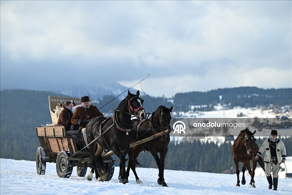 Polonya’da Kış Festivali: Podhale yaylacı kültürü karlar üzerinde yaşatılıyor 