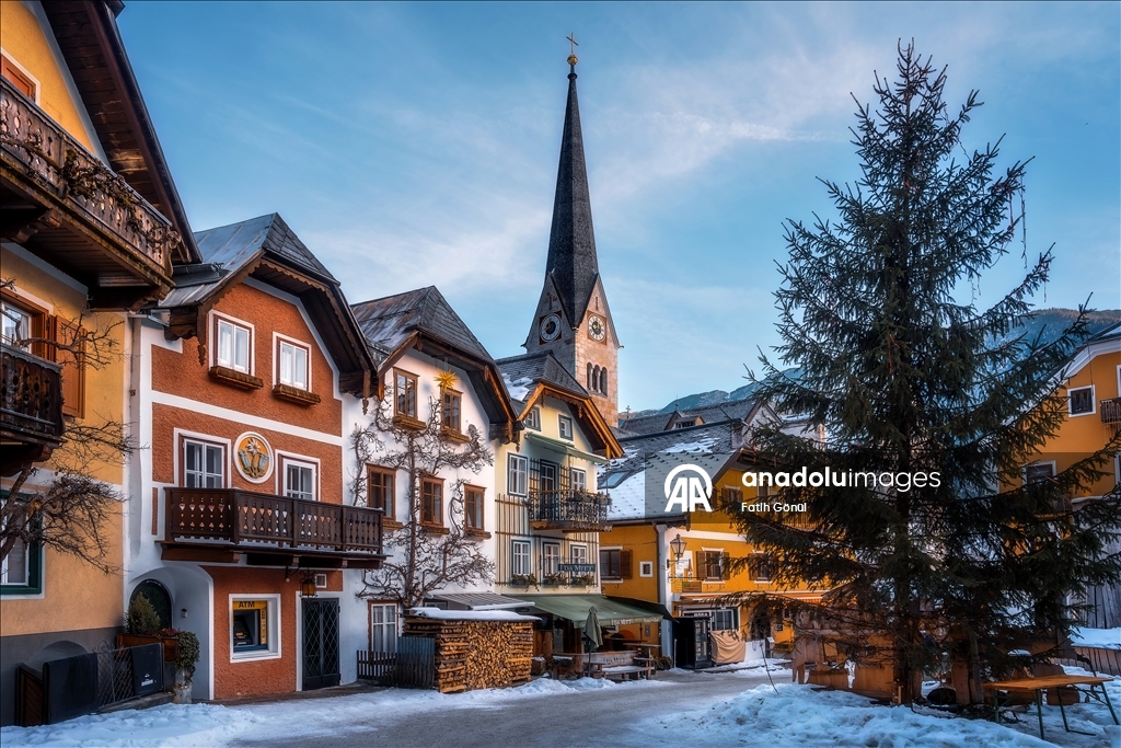 Hallstatt’ta kış manzaraları