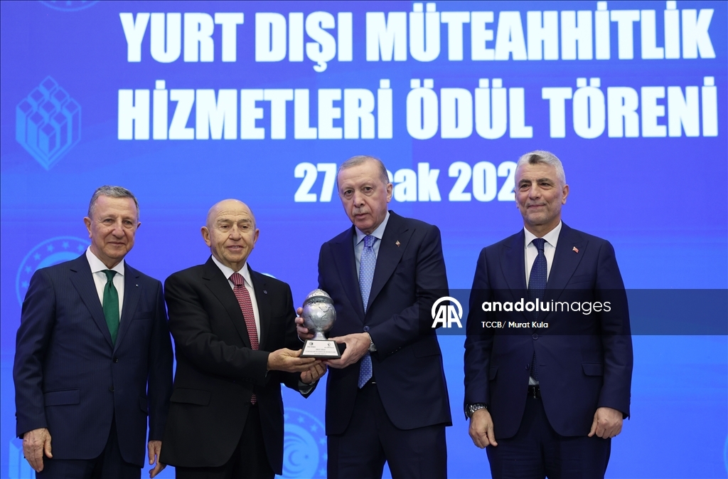 Yurt Dışı Müteahhitlik Hizmetleri Başarı Ödülleri Töreni