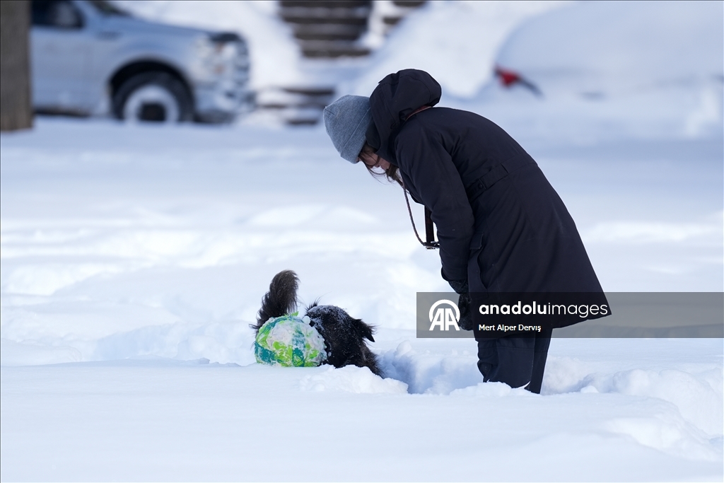 Toronto'da kar fırtınası etkili oldu