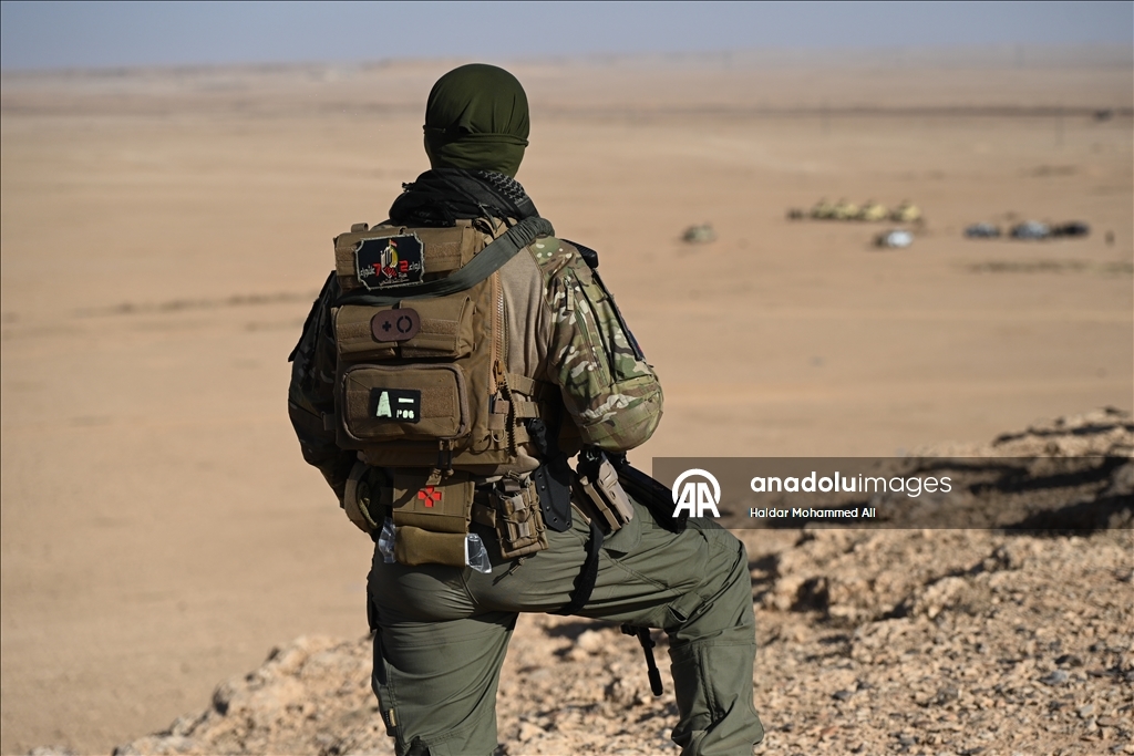 الأنبار.. قوات الحشد الشعبي العراقية تُجري تدريبات بالقرب من الحدود السورية