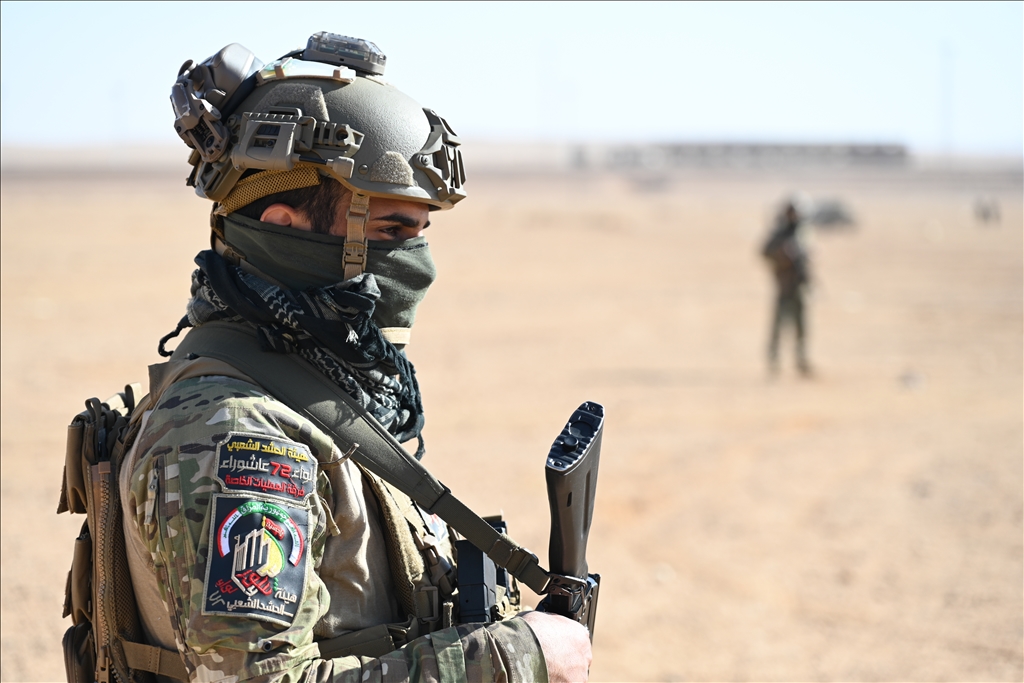 الأنبار.. قوات الحشد الشعبي العراقية تُجري تدريبات بالقرب من الحدود السورية