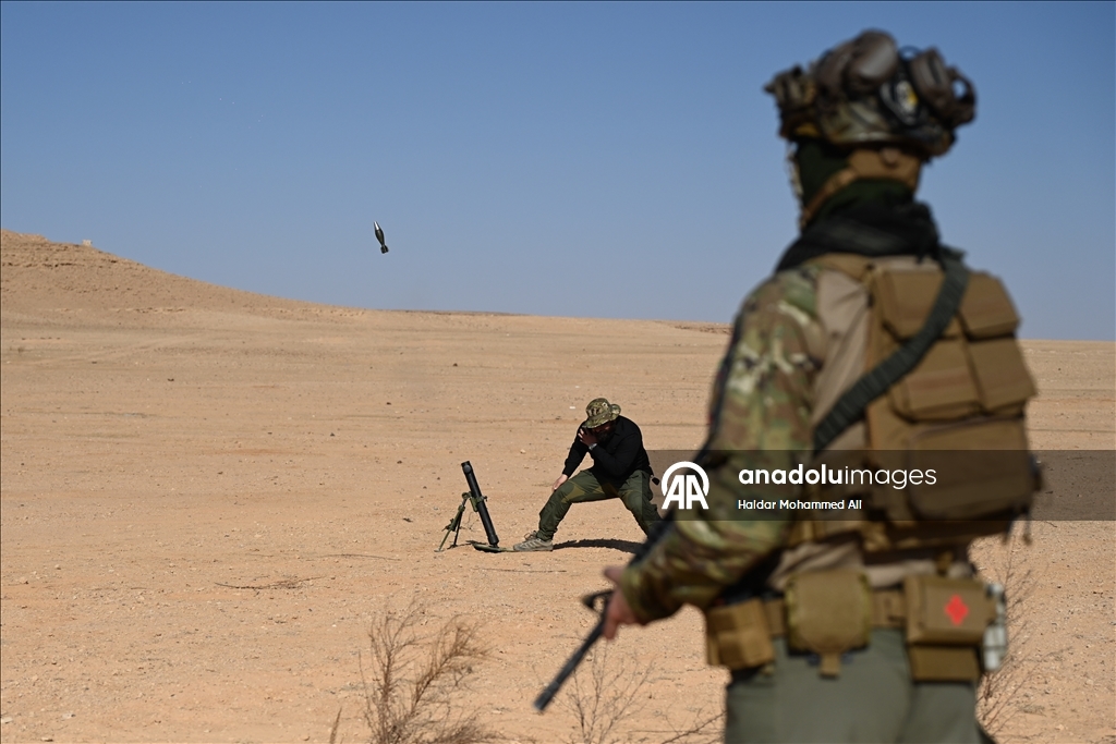 الأنبار.. قوات الحشد الشعبي العراقية تُجري تدريبات بالقرب من الحدود السورية