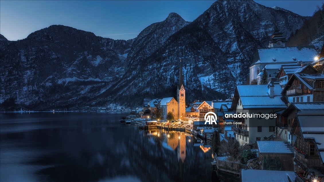 Hallstatt’ta kış manzaraları