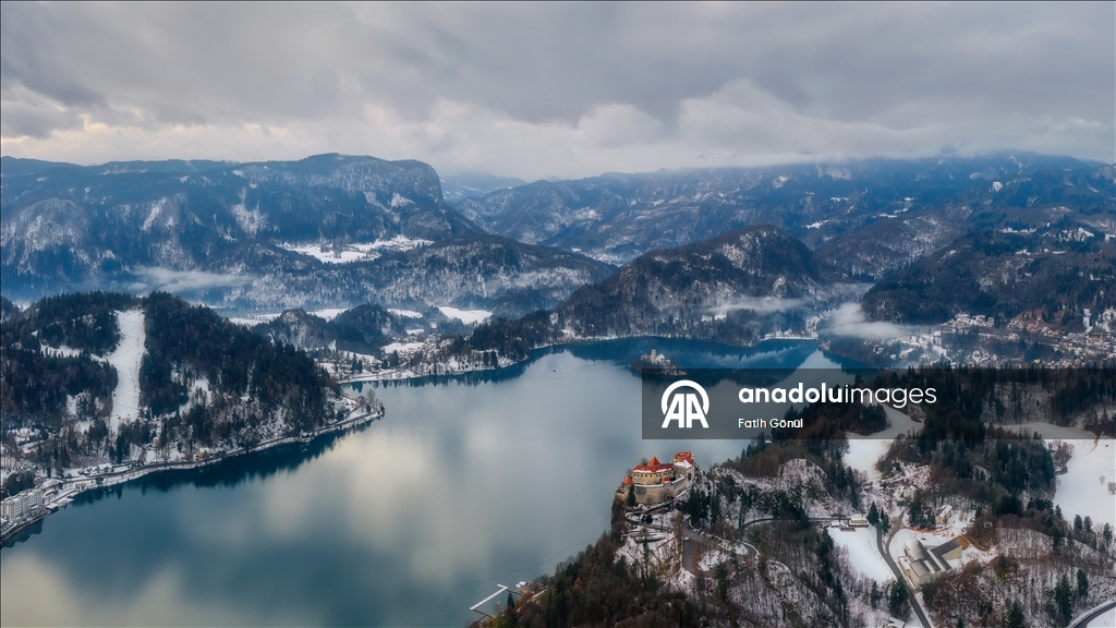 Slovenia's Lake Bled offers stunning views as fog blankets historic island