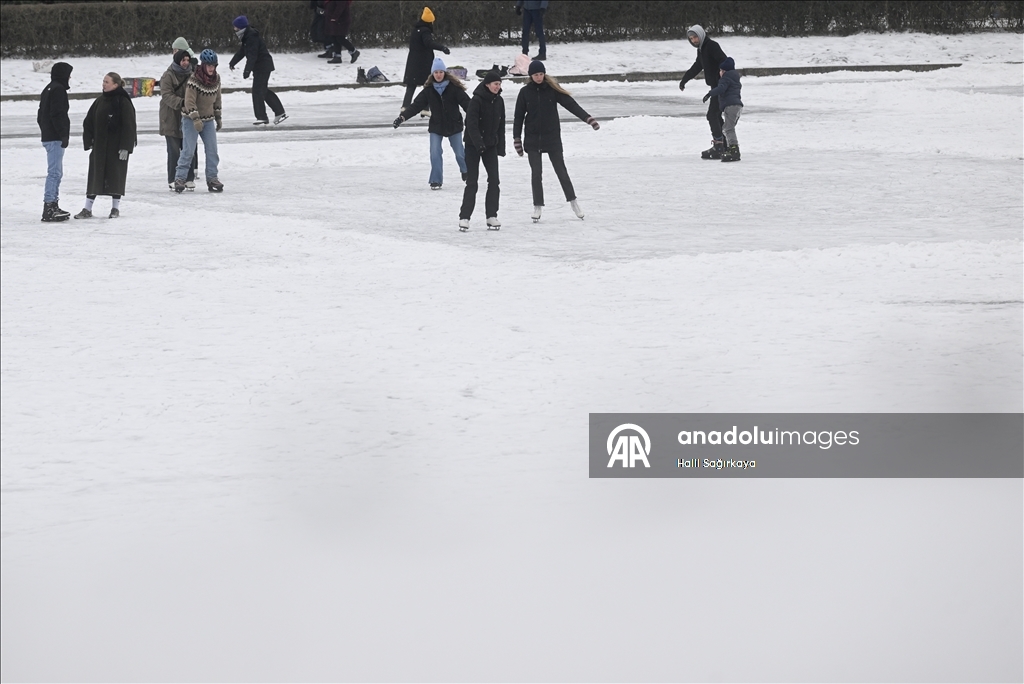 Berlin'de soğuk hava etkili oldu