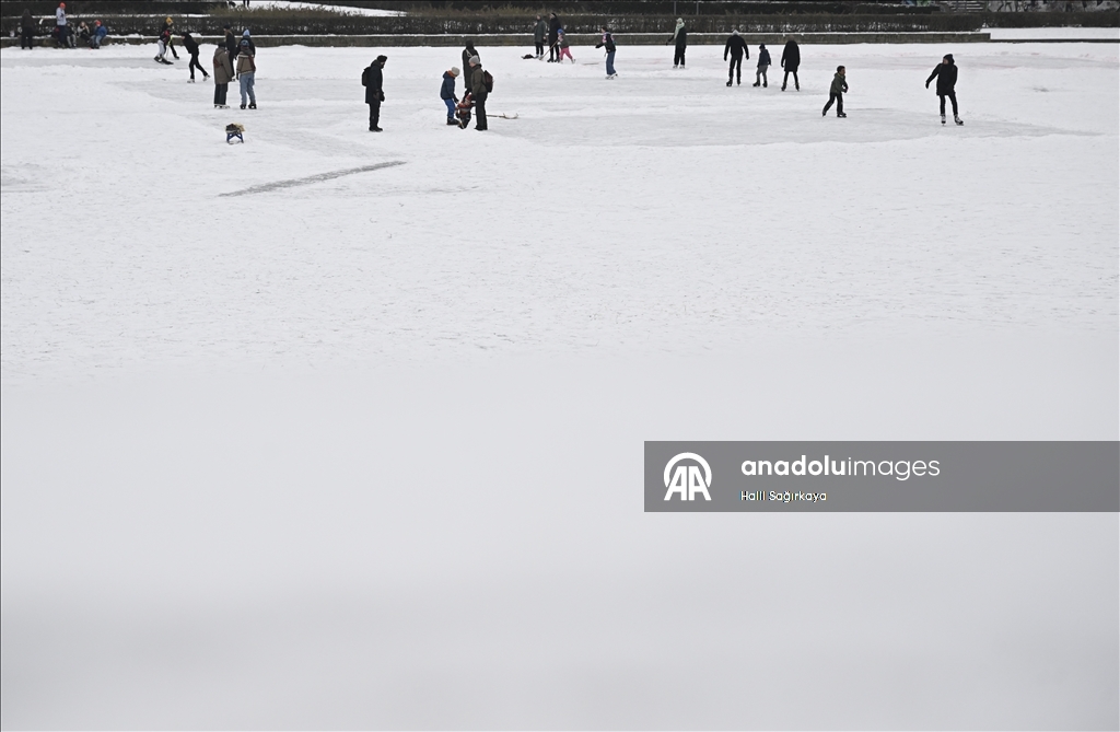 Berlin'de soğuk hava etkili oldu