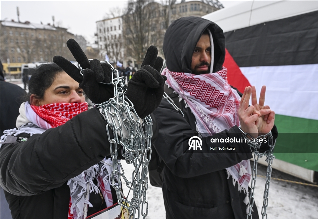 برلين.. مئات المتظاهرين يحتجون على انتهاكات إسرائيل في غزة