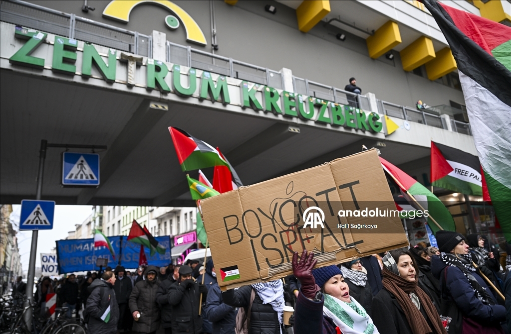 برلين.. مئات المتظاهرين يحتجون على انتهاكات إسرائيل في غزة