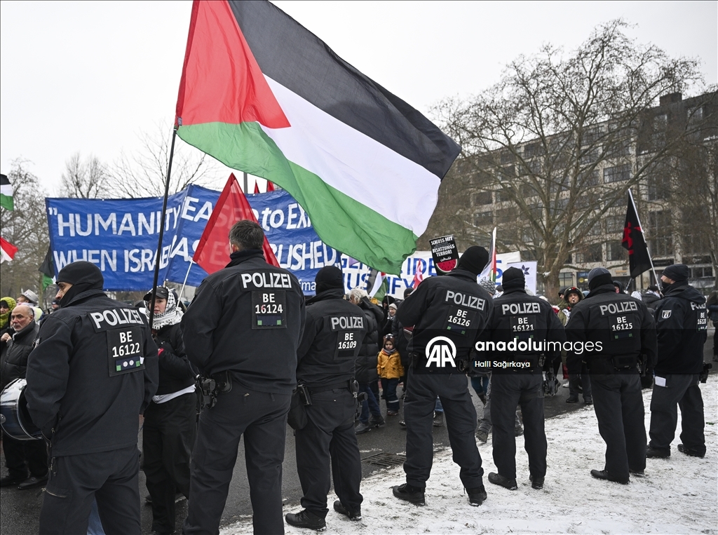 برلين.. مئات المتظاهرين يحتجون على انتهاكات إسرائيل في غزة