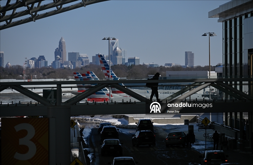 Зимний шторм Gianna накрыл город Шарлотт в США