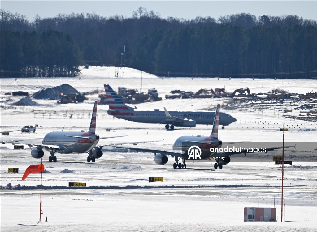 Зимний шторм Gianna накрыл город Шарлотт в США