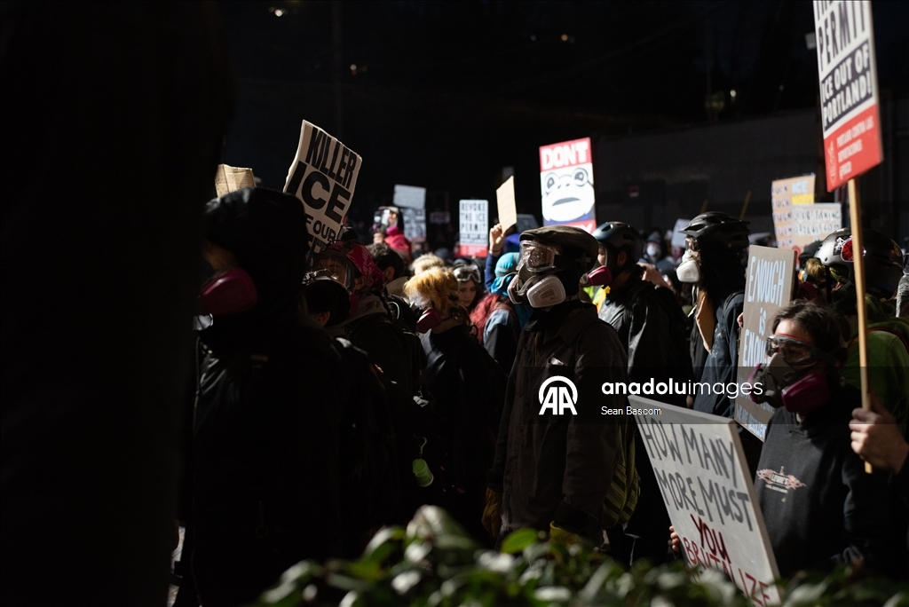 Полиция города Портленд в США применила силу во время акции протеста против ICE