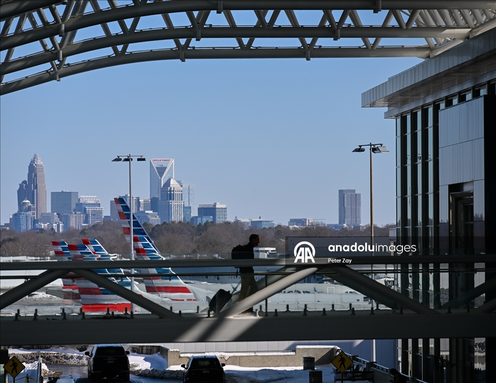 Зимний шторм Gianna накрыл город Шарлотт в США