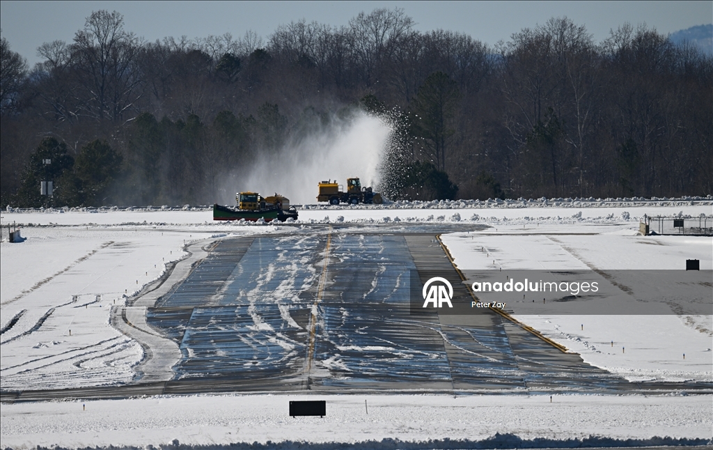 Зимний шторм Gianna накрыл город Шарлотт в США
