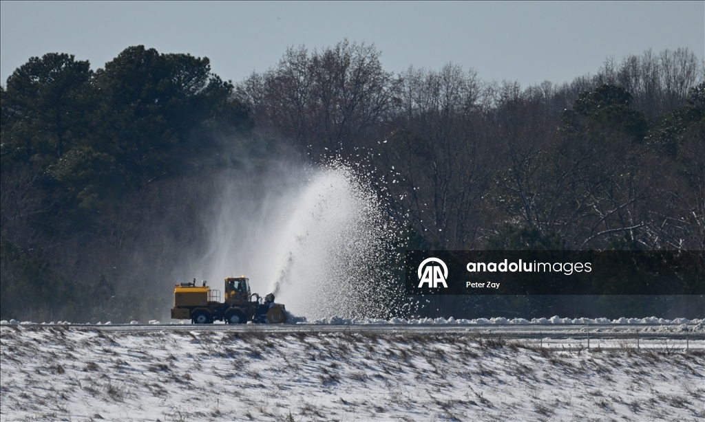 Зимний шторм Gianna накрыл город Шарлотт в США