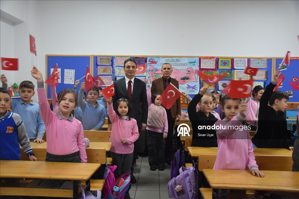 Gümüşhane'de yarıyıl tatili sonrası ilk ders zili çaldı