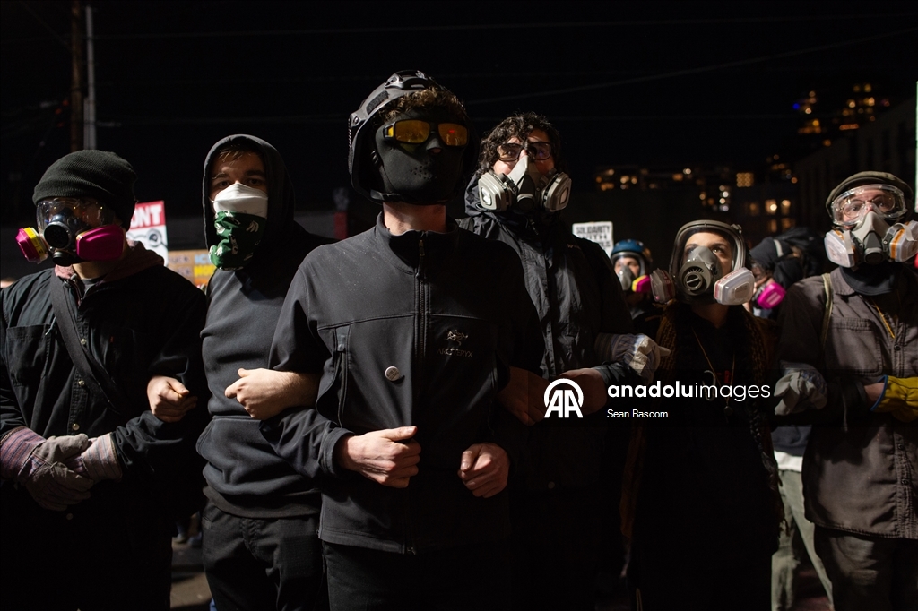 Полиция города Портленд в США применила силу во время акции протеста против ICE