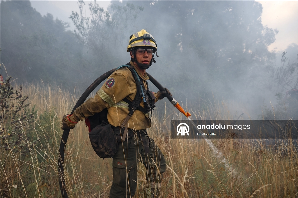 В аргентинской провинции Чубут продолжается борьба с лесными пожарами