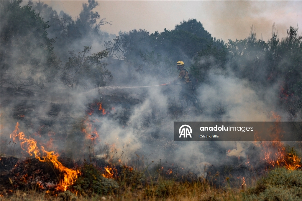 В аргентинской провинции Чубут продолжается борьба с лесными пожарами