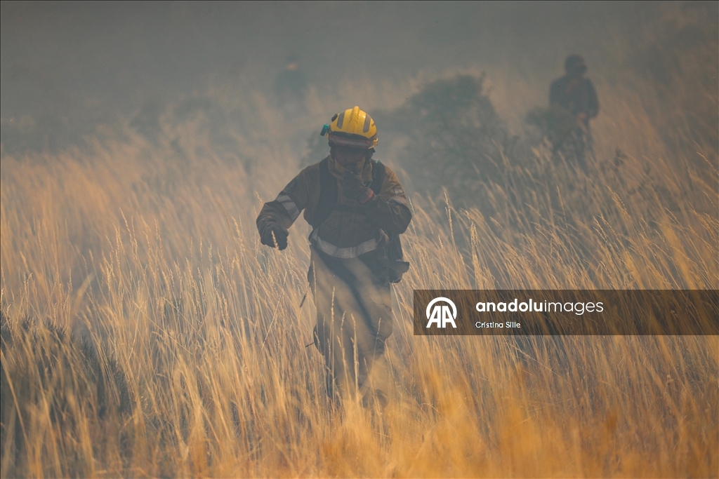 В аргентинской провинции Чубут продолжается борьба с лесными пожарами