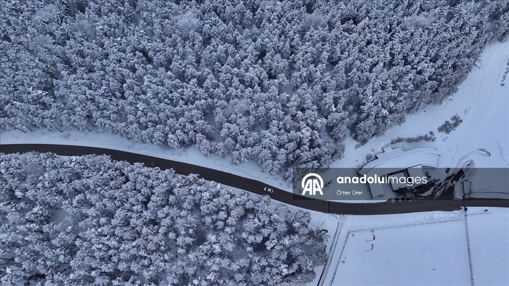 Topuk Yaylası, beyaza büründü