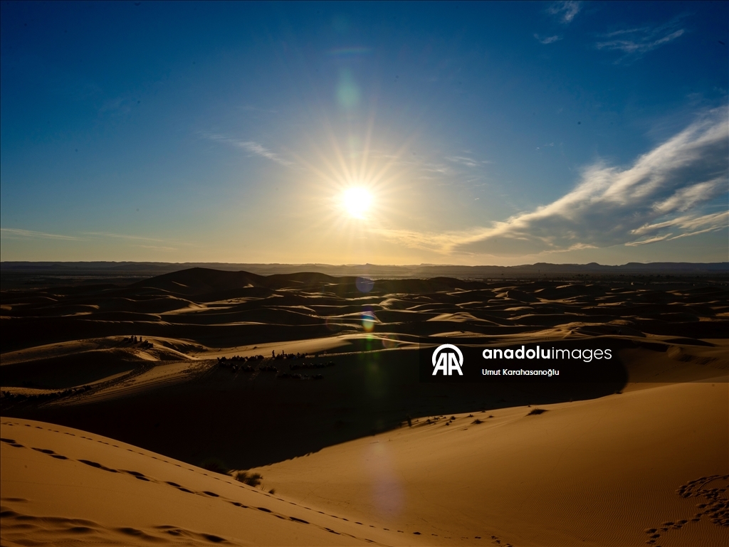 Fas’ta Erg Chebbi'de yaşam gün doğumuyla başlıyor