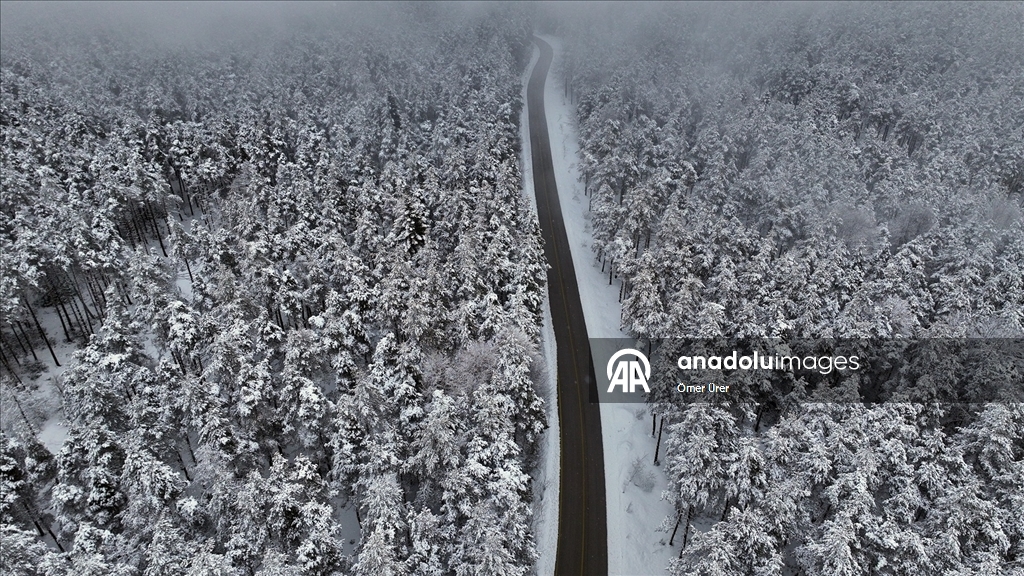 Topuk Yaylası, beyaza büründü