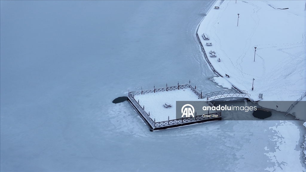 Topuk Yaylası, beyaza büründü