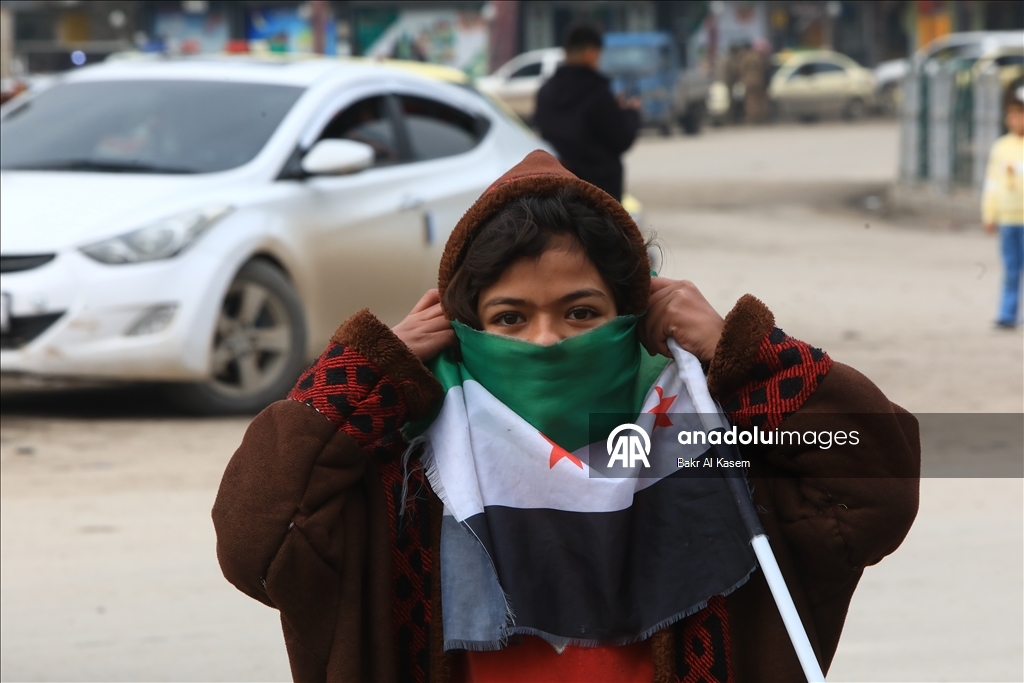 Трехзвездочный флаг Сирии появился в освобожденной Ракке