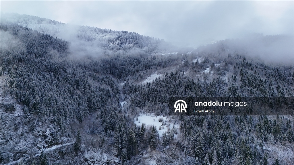 Keyfalan Yaylası karla kaplandı