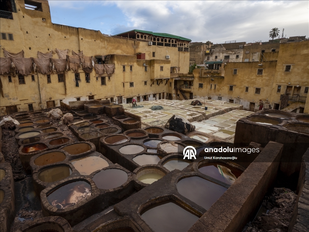 В марокканском Фесе продолжается традиционное кожевенное производство