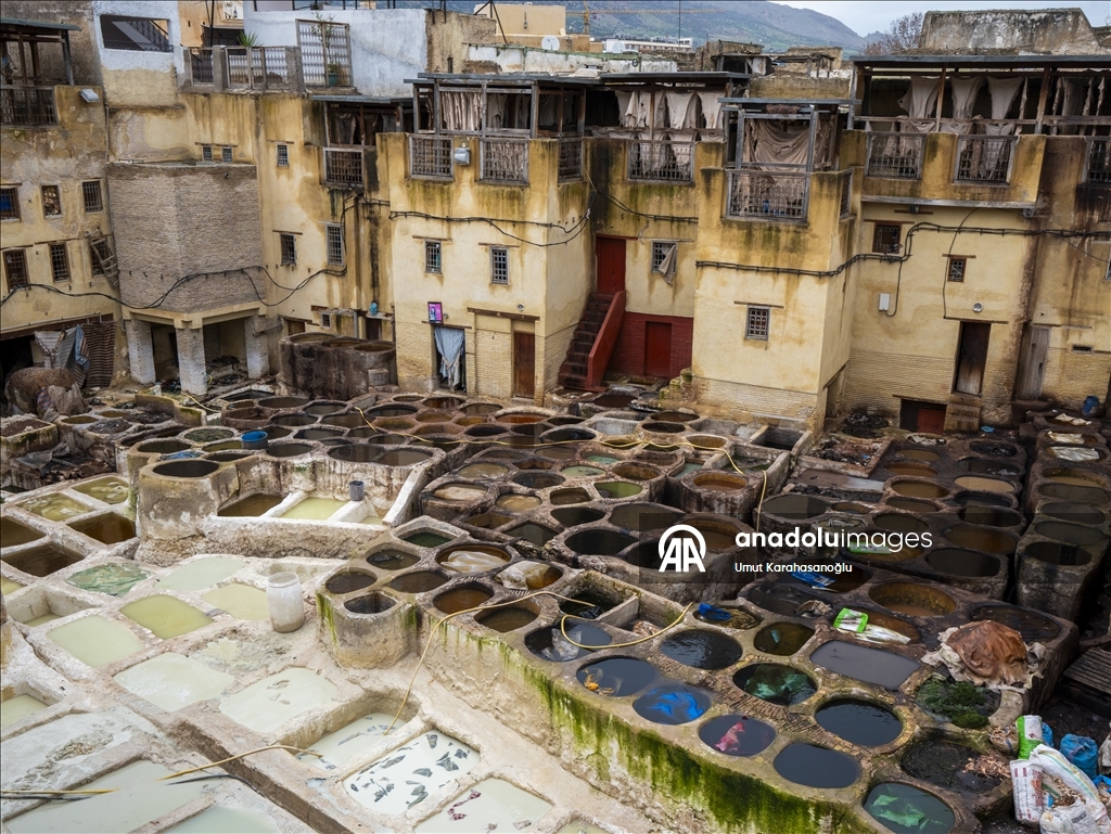 В марокканском Фесе продолжается традиционное кожевенное производство