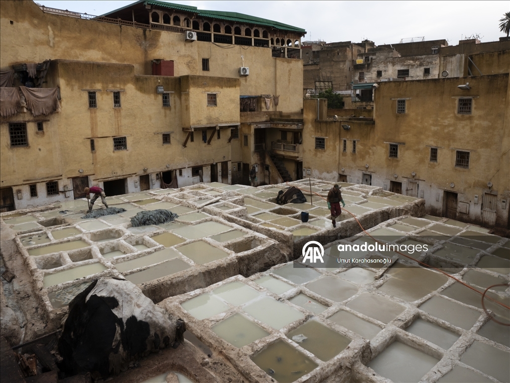 В марокканском Фесе продолжается традиционное кожевенное производство