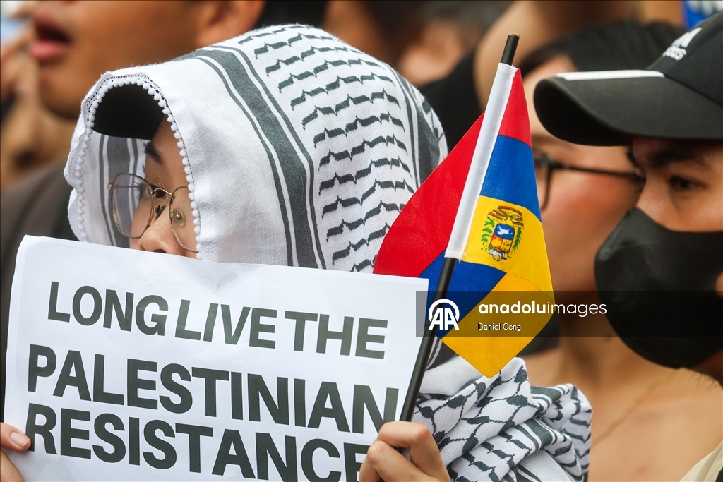 В Маниле прошла акция солидарности с Палестиной и Венесуэлой