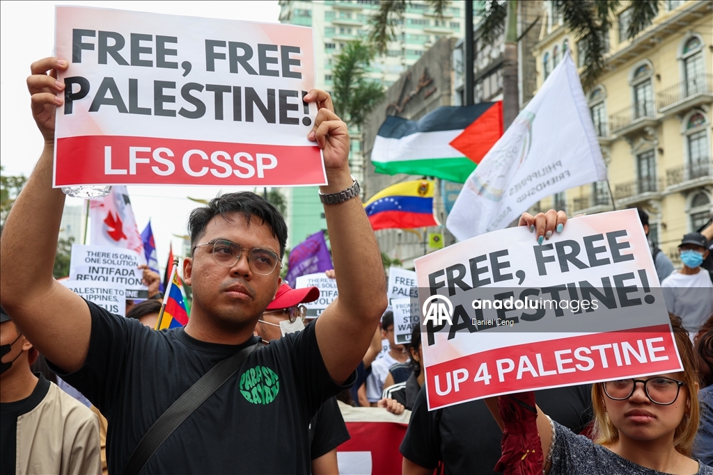В Маниле прошла акция солидарности с Палестиной и Венесуэлой