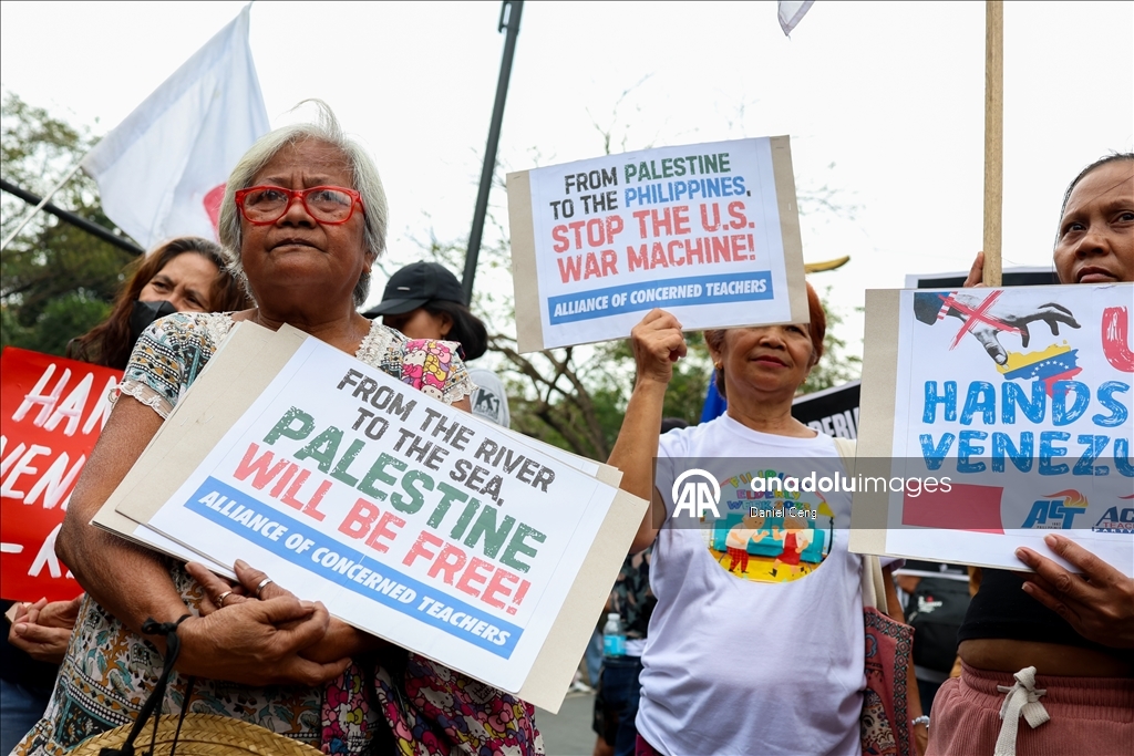 В Маниле прошла акция солидарности с Палестиной и Венесуэлой