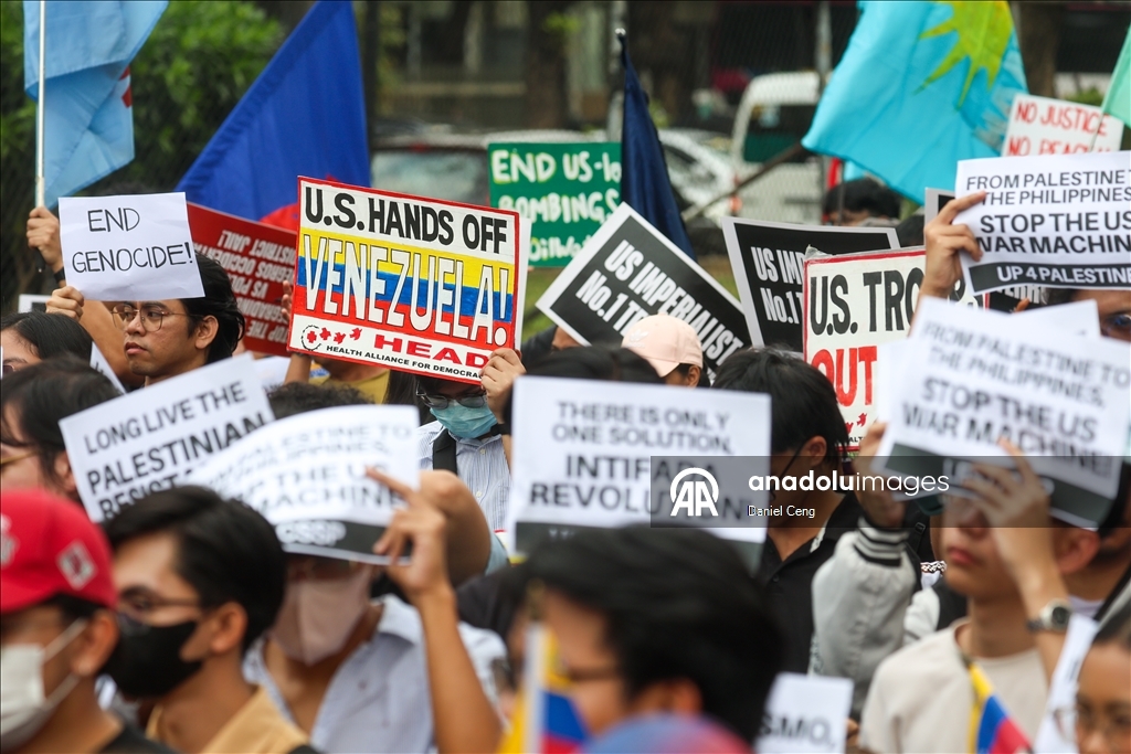 В Маниле прошла акция солидарности с Палестиной и Венесуэлой