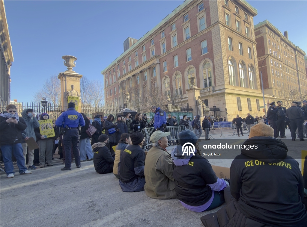 Multiple arrests at an anti-ICE protest at Columbia University, NYC