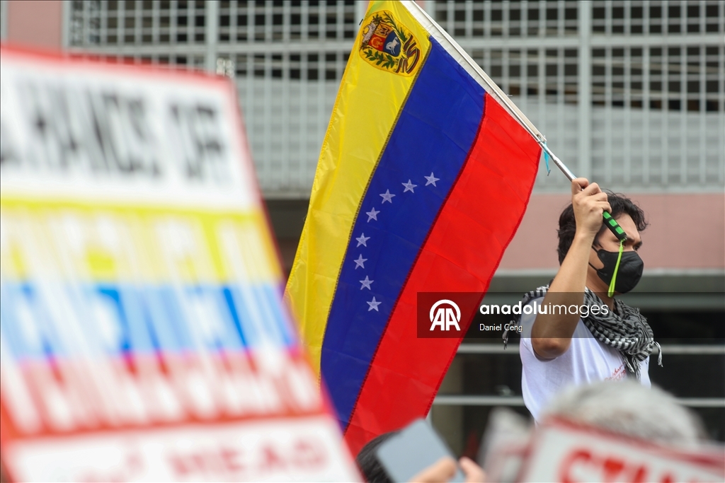 В Маниле прошла акция солидарности с Палестиной и Венесуэлой