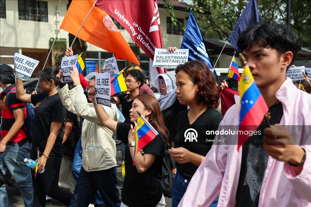 В Маниле прошла акция солидарности с Палестиной и Венесуэлой