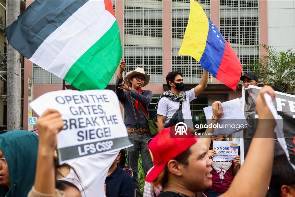 В Маниле прошла акция солидарности с Палестиной и Венесуэлой