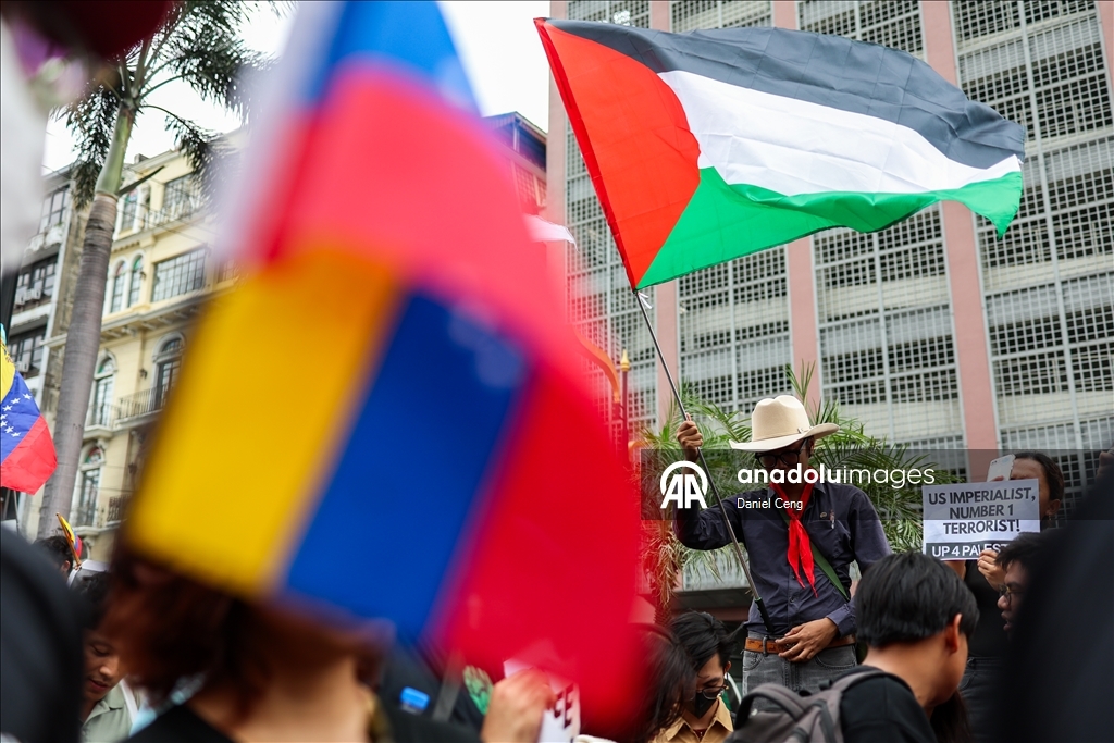 В Маниле прошла акция солидарности с Палестиной и Венесуэлой