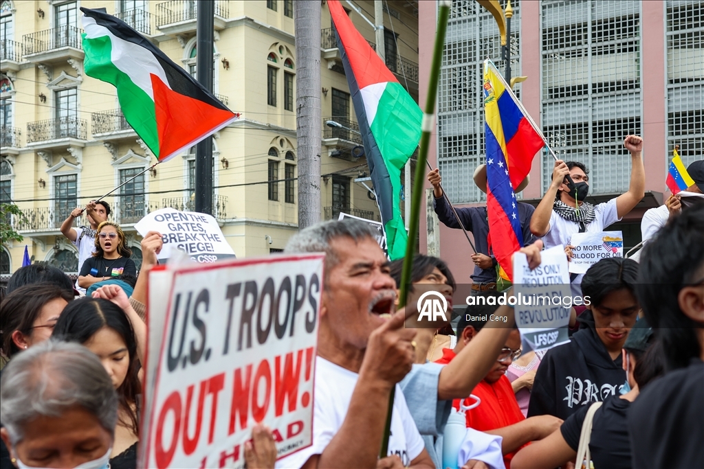 В Маниле прошла акция солидарности с Палестиной и Венесуэлой