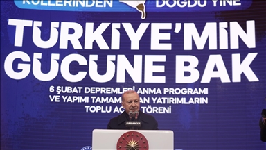 Cumhurbaşkanı Erdoğan, 6 Şubat Depremleri Anma Programı ve Yapımı Tamamlanan Yatırımların Toplu Açılış Töreni'ne katıldı