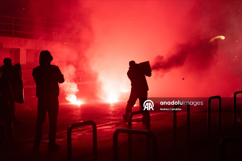 Milano’da Kış Olimpiyatları karşıtı gösteri düzenlendi