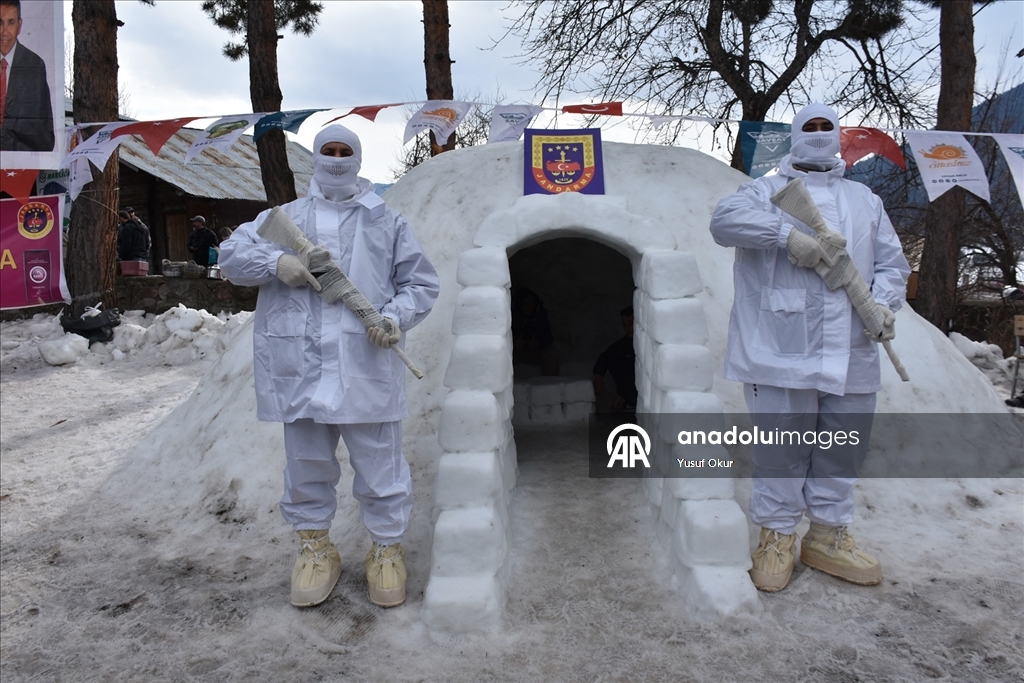 Artvin'de 29. Kar Üstü Karakucak Güreşleri yapıldı